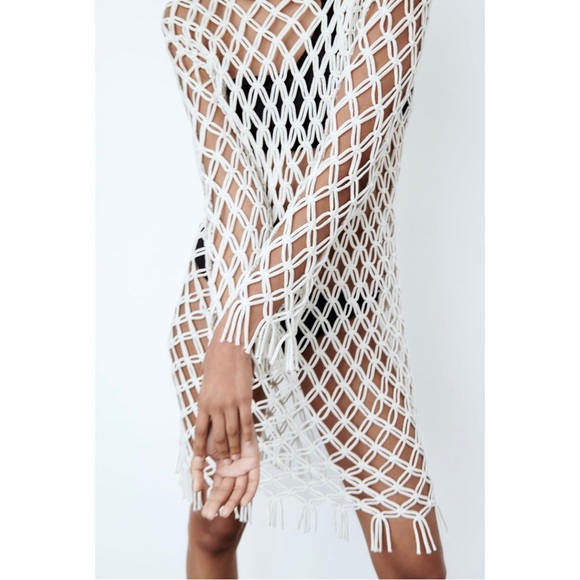 ZARA MACRAME KNIT DRESS LIMITED EDITION - Picture 4 of 9